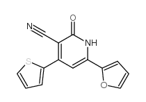 6-(2-FURYL)-2-OXO-4-(2-THIENYL)-1,2-DIHYDRO-3-PYRIDINECARBONITRILE structure