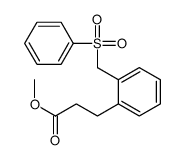 methyl 3-[2-(benzenesulfonylmethyl)phenyl]propanoate结构式