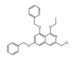 6,8-dibenzyloxy-3-chloromethyl-1-ethoxyisoquinoline Structure
