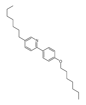 2-(4-heptoxyphenyl)-5-heptylpyridine结构式