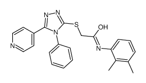 N-(2,3-dimethylphenyl)-2-[(4-phenyl-5-pyridin-4-yl-1,2,4-triazol-3-yl)sulfanyl]acetamide Structure