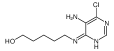 5-[(5-amino-6-chloropyrimidin-4-yl)amino]pentan-1-ol Structure