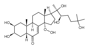 14alpha-Hydroperoxy-20-hydroxyecdysone结构式