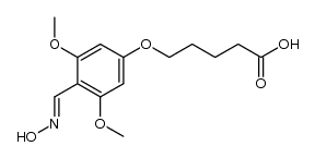 5-(4-hydroximinomethyl-3,5-dimethoxyphenoxy)valeric acid结构式
