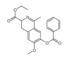 3-Isoquinolinecarboxylic acid,7-(benzoyloxy)-3,4-dihydro-6-methoxy-1-methyl-,ethyl ester Structure