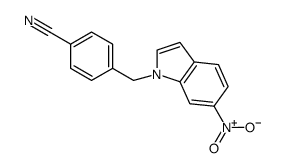 4-((6-硝基-1H-吲哚-1-基)甲基)苯甲腈结构式