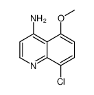 4-氨基-8-氯-5-甲氧基喹啉结构式