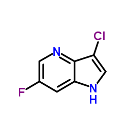 3-Chloro-6-fluoro-4-azaindole结构式