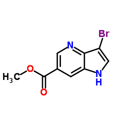 3-Bromo-4-azaindole-6-carboxylic acid Methyl ester structure