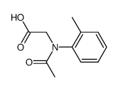 N-Acetyl-N-(2-methylphenyl)glycine Structure