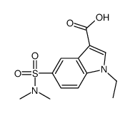 5-(dimethylsulfamoyl)-1-ethylindole-3-carboxylic acid结构式