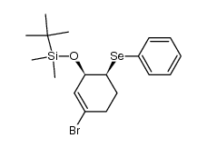 (3β,4β)-1-bromo-3-[[(1,1-dimethylethyl)dimethylsilyl]oxy]-4-(phenylseleno)cyclohex-1-ene Structure