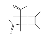 5,6-diacetyl-hexamethyl-bicyclo[2.2.0]hex-2-ene Structure