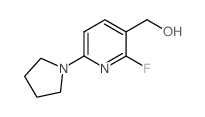 (2-氟-6-(吡咯烷-1-基)吡啶-3-基)甲醇结构式