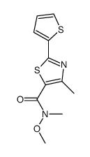 N-methoxy-N,4-dimethyl-2-(thiophen-2-yl)thiazole-5-carboxamide Structure
