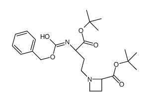 (2S,3’S)-N-[3-t-Butoxycarbonyl-3-benzyloxycarbonylamino-propyl]]azetidine-2-carboxylic Acid, t-Butyl Ester结构式