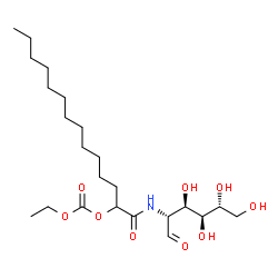 2-((2-ethoxycarbonyloxy)tetradecanoylamino)-2-deoxyglucose Structure