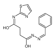 N'-[(E)-benzylideneamino]-N-(1,3-thiazol-2-yl)butanediamide结构式