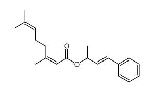 (E)-4-phenylbut-3-en-2-yl (Z)-3,7-dimethylocta-2,6-dienoate结构式