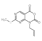 1-烯丙基-7-(甲基硫代)-1H-嘧啶并[4,5-d][1,3]噁嗪-2,4-二酮结构式