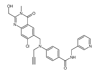 4-(((7-chloro-2-(hydroxyMethyl)-3-Methyl-4-oxo-3,4-dihydroquinazolin-6-yl)Methyl)(prop-2-ynyl)amino)-N-(pyridin-3-ylmethyl)benzamide图片