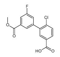 4-chloro-3-(3-fluoro-5-methoxycarbonylphenyl)benzoic acid结构式