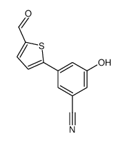3-(5-formylthiophen-2-yl)-5-hydroxybenzonitrile结构式