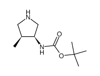 tert-butyl (3S,4S)-4-Methylpyrrolidin-3-ylcarbamate Structure