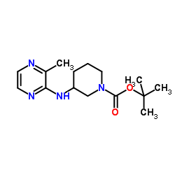 2-Methyl-2-propanyl 3-[(3-methyl-2-pyrazinyl)amino]-1-piperidinecarboxylate Structure