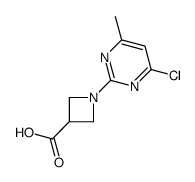 1-(4-Chloro-6-methyl-pyrimidin-2-yl)-azetidine-3-carboxylic acid structure