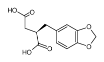 (R)-2-(benzo[d][1,3]dioxol-5-ylmethyl)succinic acid结构式