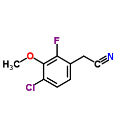 (4-Chloro-2-fluoro-3-methoxyphenyl)acetonitrile结构式