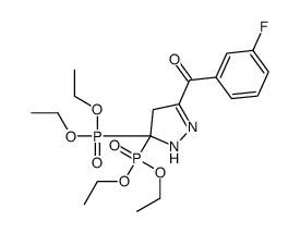 [5,5-bis(diethoxyphosphoryl)-1,4-dihydropyrazol-3-yl]-(3-fluorophenyl)methanone Structure