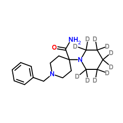 1'-Benzyl-1,4'-bipiperidine-4'-carboxamide-d10 Structure