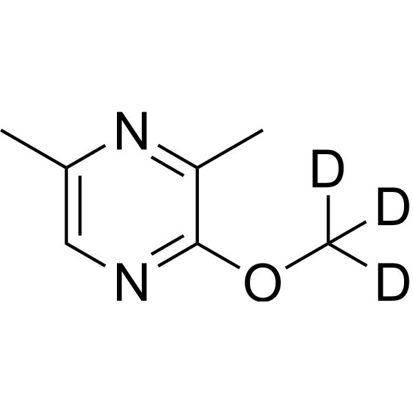 2-Methoxy-3,5-dimethylpyrazine-d3结构式