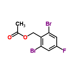 2,6-Dibromo-4-fluorobenzyl acetate structure