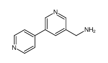 (5-pyridin-4-ylpyridin-3-yl)methanamine Structure
