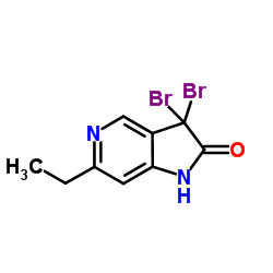 3,3-Dibromo-6-ethyl-1,3-dihydro-2H-pyrrolo[3,2-c]pyridin-2-one Structure