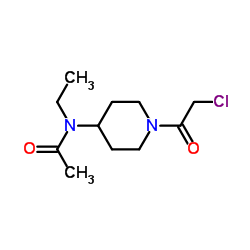 N-[1-(Chloroacetyl)-4-piperidinyl]-N-ethylacetamide Structure