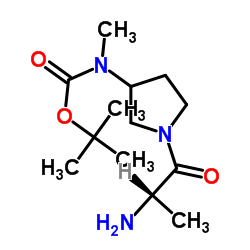 2-Methyl-2-propanyl (1-alanyl-3-pyrrolidinyl)methylcarbamate结构式