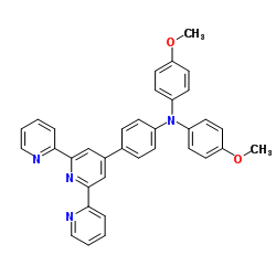 4-Methoxy-N-(4-methoxyphenyl)-N-[4-(2,2':6',2''-terpyridin-4'-yl)phenyl]aniline Structure