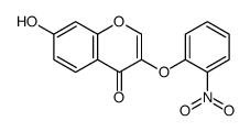 7-hydroxy-3-(2-nitrophenoxy)chromen-4-one Structure