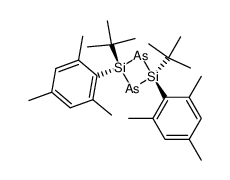 2,4-Di-tert-butyl-2,4-bis-(2,4,6-trimethyl-phenyl)-[1,3,2,4]diarsadisiletane Structure