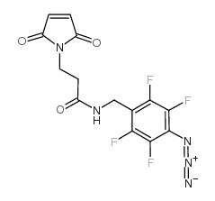 N-[(4-azido-2,3,5,6-tetrafluorophenyl)methyl]-3-(2,5-dioxopyrrol-1-yl)propanamide结构式