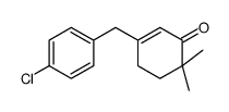 3-[(4-chlorophenyl)methyl]-6,6-dimethylcyclohex-2-en-1-one Structure
