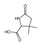 脯氨酸,3,3-二甲基-5-氧代-结构式