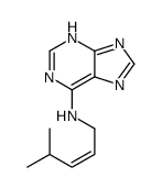 N-(4-methylpent-2-enyl)-7H-purin-6-amine结构式