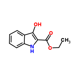 3-羟基吲哚-2-甲酸乙酯结构式