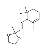 (E)-4-(2',6',6'-trimethylcyclohex-2'-enyl)but-3-en-2-one ethylene ketal结构式