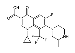 3-Quinolinecarboxylic acid, 1-cyclopropyl-6-fluoro-1,4-dihydro-7-(3-Methyl-1-piperazinyl)-4-oxo-8-(trifluoromethyl)-结构式